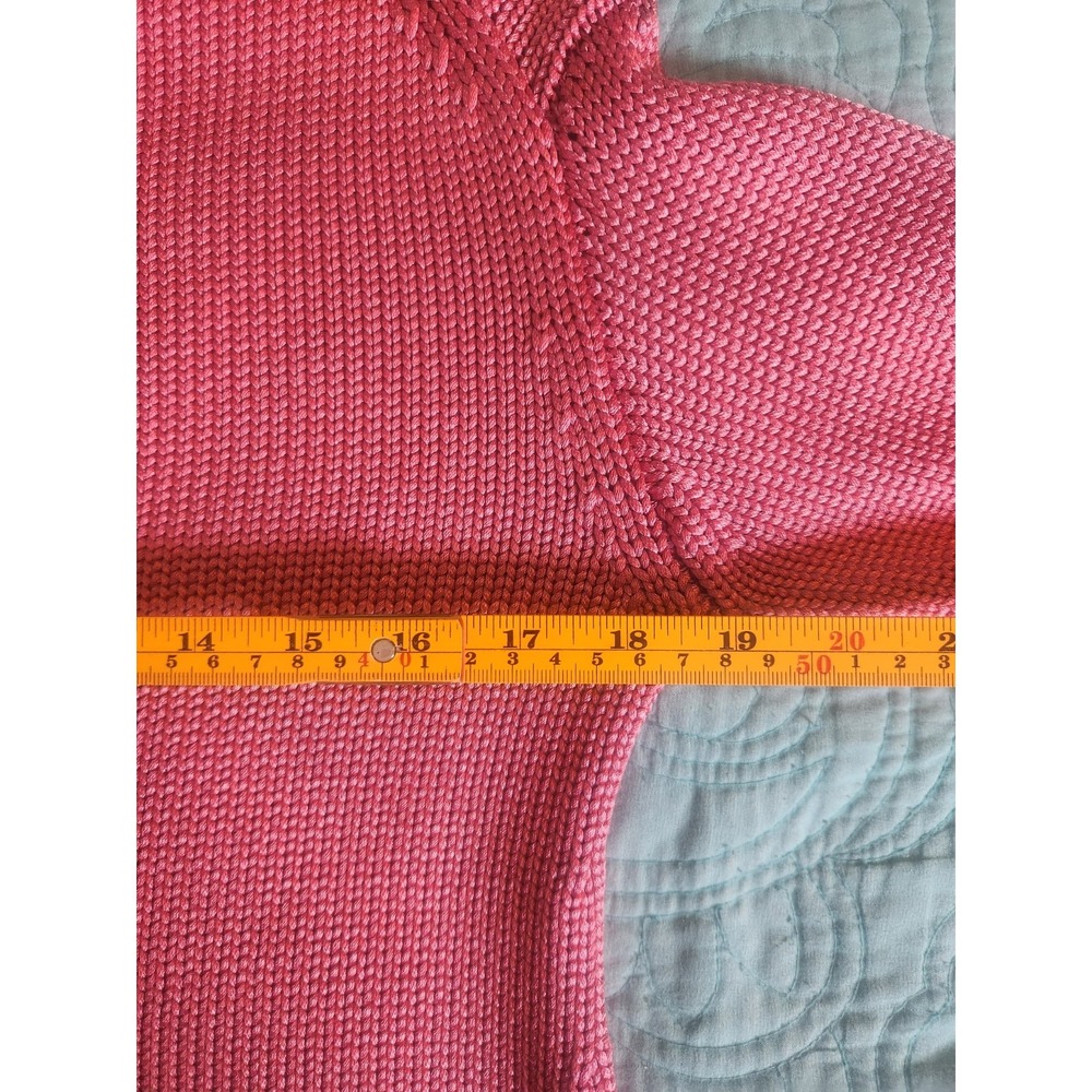 Little Moon Size Medium Pink Viscose Blend Pullover Long Flared Sleeve Sweater‎ - Picture 7 of 8